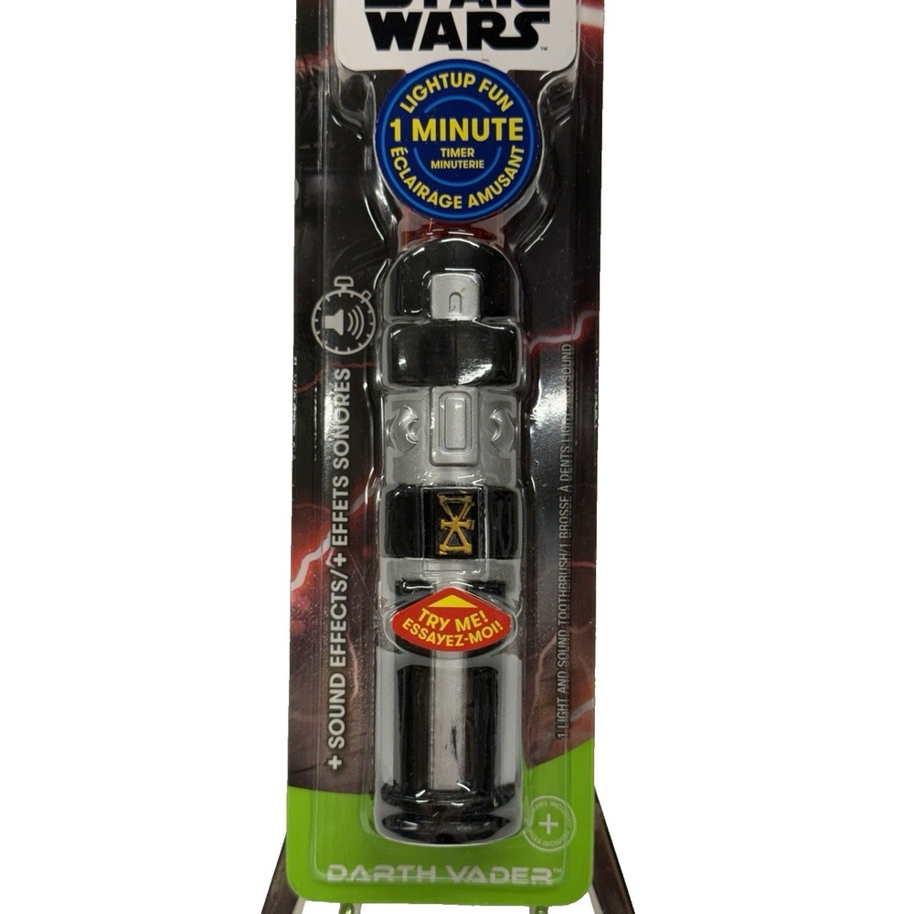 Firefly Kids Soft Toothbrush, Star Wars Lightsaber, Darth Vader Light & Sounds - Picture 3 of 9